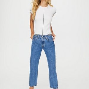 Aritzia × Levi's 501 Cropped Pants